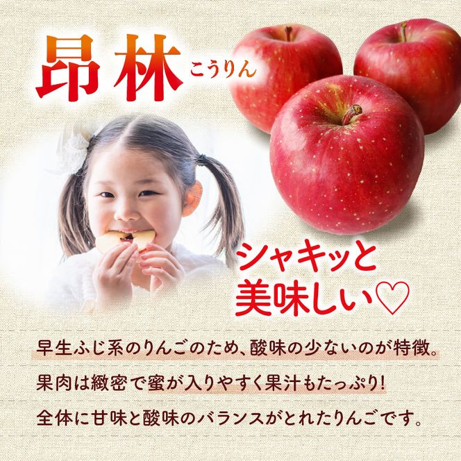 【先行受付：2026年10月中旬以降発送分】訳あり りんご（昂林） 3kg_Y010-0662