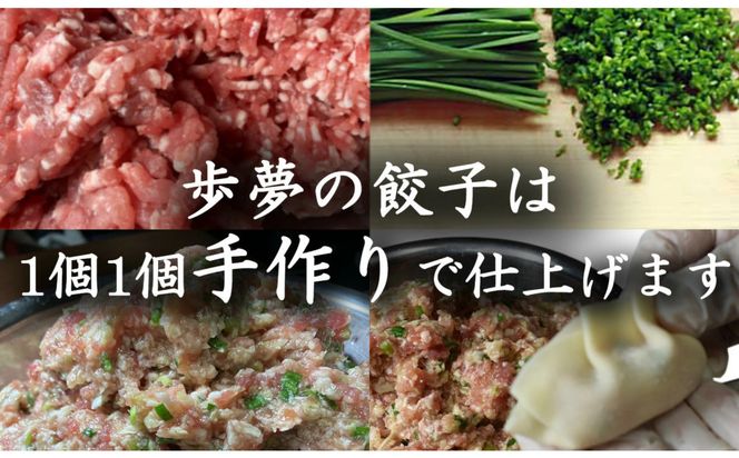 鉄板餃子歩夢　手作り餃子　1kg（和豚もちぶた使用） 【 手作り餃子 仙台 歩夢冷凍 パリパリ ジューシー肉汁 焼き餃子 家庭用 惣菜 】 041009_HV001