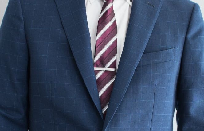 G2826 クリップ式ネクタイピン シルバーカラー