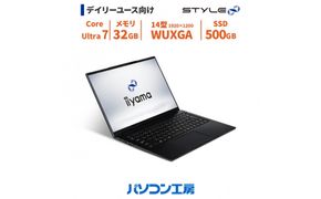 パソコン工房 4年間物損保証 14型ノートPC Core Ultra 7/SSD/No.403 322032_EE148