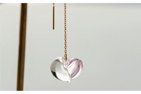 cocoro アロマ チェーン ピアス K18YG 《糸島》【タビノキセキ】[ADB023] アクセサリー アロマ ピアス ガラス ハンドメイド クラフト