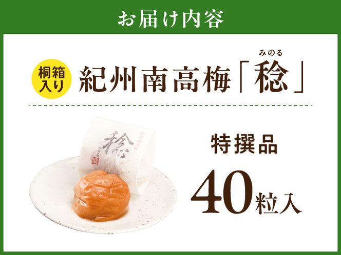 SF1029_紀州南高梅「稔」40粒入