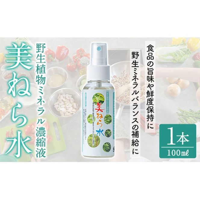 a991 美ねら水(みねらすい)・野生植物抽出ミネラル含有溶液(1本・100ml)【鹿児島ますや】みねらる ミネラル 鮮度維持 栄養補給 健康補助 健康食品 栄養 健康