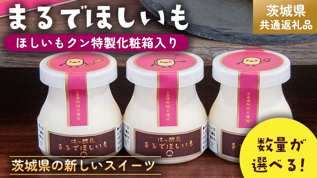 [ 選べる 個数 ] 筑波ハム 『 まるでほしいも 』合計 3個 6個 12個 (ほしいもクン特製 化粧箱入り 1箱 100g×3個入り)( 茨城県共通返礼品 ) ヨーグルト 干し芋 干しいも ほし芋 紅はるか デザート お土産 手土産 [FA011us00]
