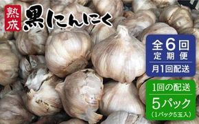 【 全6回 定期便 】熟成 黒にんにく 25玉 （ 1パック 5玉 × 5パック ） 《糸島》 【シーブ】 [AHC039] 黒 ニンニク にんにく 大蒜 熟成 健康 定期便