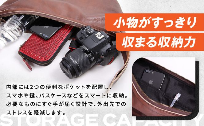 【デグナー】レザーボディバッグ バナナ [W-105] ブラック｜京都 バイクギア 人気ブランド レザーアイテム［ レザーボディバッグ ウェストポーチ スタイリッシュ 人気 おすすめ バッグ 鞄 かばん 革 レザー ツーリング ライダー バイカー バイク お取り寄せ 通販 送料無料 ふるさと納税 ］ 261009_A-JR166VC01