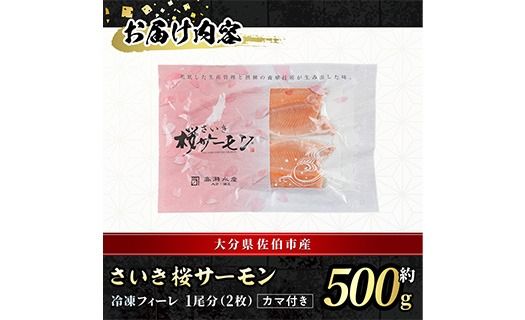 さいき 桜 サーモン フィーレ (1尾分・約500g) 期間限定 冷凍 サクラマス 刺身 ムニエル お味噌汁 お鍋 国産【GP013】【高瀬水産】