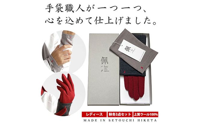 佩（ハク）手袋ギフトセット ファッション ファッション小物 マフラー 