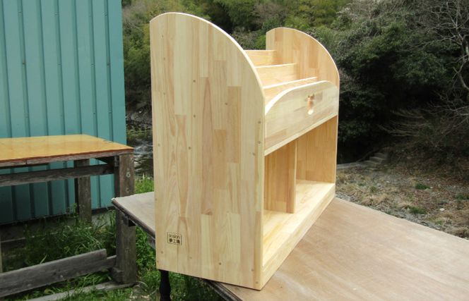 099H2201 手作り木製 絵本棚 幅100cm