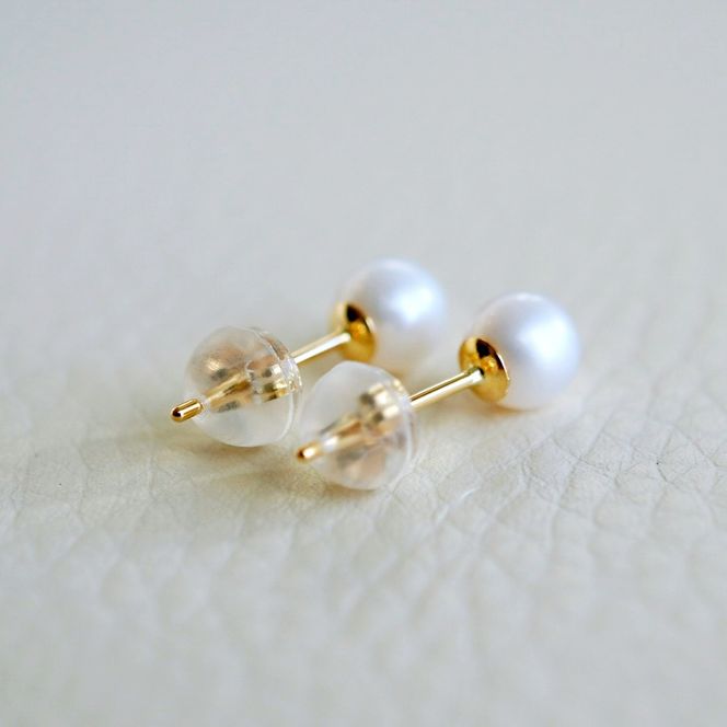 K18(18金) イエローゴールド パール 5.0mm ピアス 真珠 保証書付 SMK-TP5.0 SWAD100-tp5