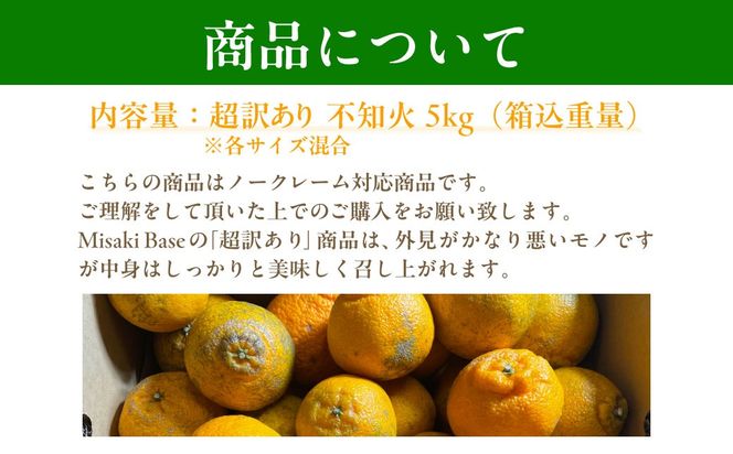 【先行受付】【※超訳あり】不知火（しらぬい） 5kg ※離島への配送不可 （2026年2月中旬より順次発送） IKTAB005 