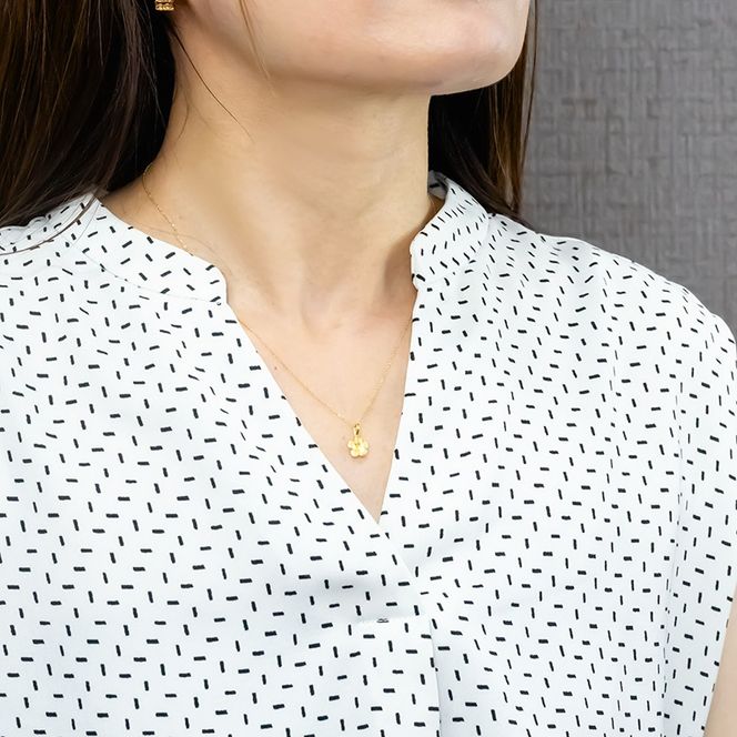 プルメリア 純金 ペンダントトップ 24金 造幣局検定刻印付 レディース ハワイアンジュエリー K24 ゴールド ネックレス 170830102 SWAA380-a