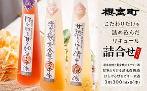 櫻室町 こだわりだけを詰め込んだ リキュール 詰合せ 300mlx3本セット（L3-4S） お酒 アルコール 酒 