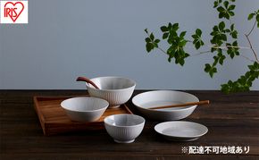 食器 5点セット MNW-5S グレー 電子レンジ 食洗器対応 磁器 新生活 アイリスオーヤマ 食器セット 