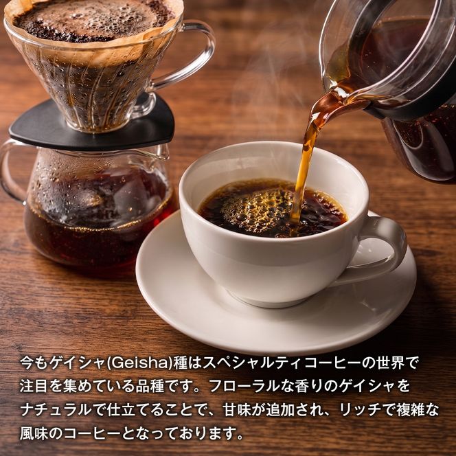 【淡路島珈琲１５７】パナマエスメラルダ ゲイシャ ナチュラル 中煎り 豆のまま 180g×2個 