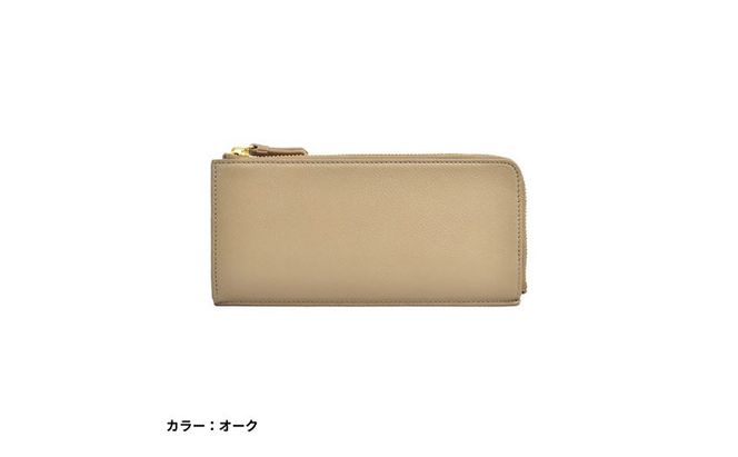 レディース本革L字ファスナー長財布4M3-1153（・オーク）