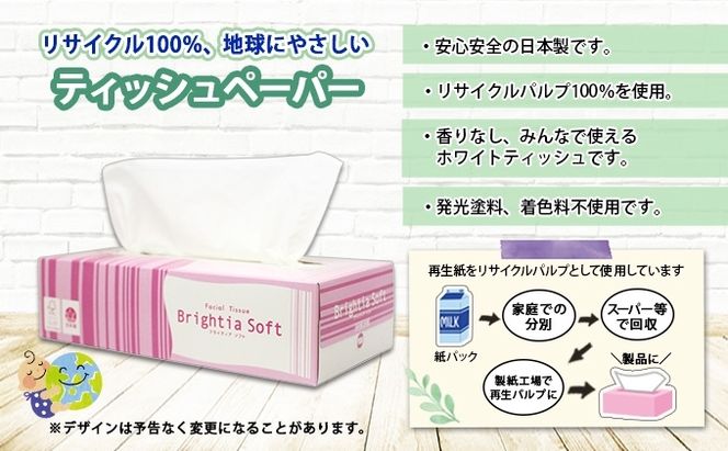 定期便 3ヵ月毎 全3回 北海道 花いっぱい トイレットペーパー 30ｍ 96ロール ダブル 花柄 ブライティアソフト ボックス ティッシュ 200組 60箱 ペーパー まとめ買い 防災 常備品 消耗品 必需品 備蓄 送料無料 倶知安町 日用品 