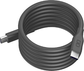 スパイラルシリコンケーブル CtoC 1m (ライトブラック)｜Type-Cケーブル ケーブル 充電 iPhone スマホ スマートフォン iPad タブレット ノートPC [2554]