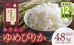 （無洗米4kg）ホクレンゆめぴりか【定期便12回】_Y010-0550