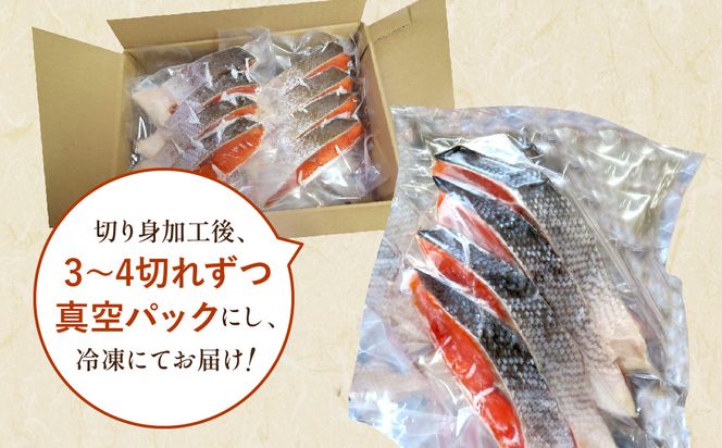 塩紅鮭切身セット 半身 約700g×2枚 ( 海鮮 魚介 魚介類 魚 お魚 さけ サケ 鮭 しゃけ 切り身 セット パック サーモン 塩紅鮭 お弁当 おにぎり 具 簡単  贈答 ギフト )【017-0029】