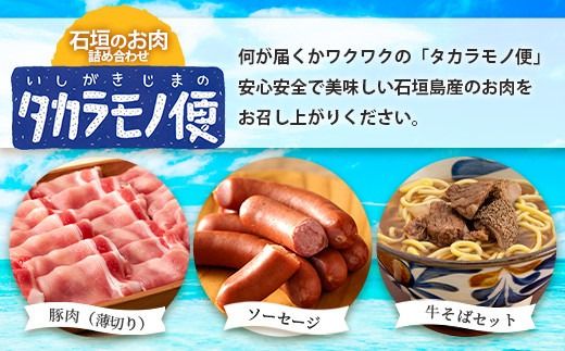 【先行予約】【新感覚】石垣島の「お肉」詰め合わせ～タカラモノお肉便 SH-6【沖縄 石垣 石垣島 八重山諸島 お肉 南国 詰め合わせ】