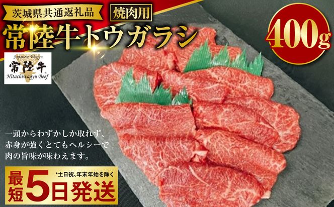 【希少部位】常陸牛トウガラシ焼肉用 400g（茨城県共通返礼品）
