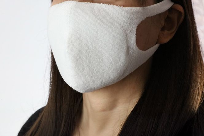 クールマックス使用の洗ってくりかえし使える立体速乾ニットマスク（白）日本製 洗える 吸汗|23_pln-050101a
