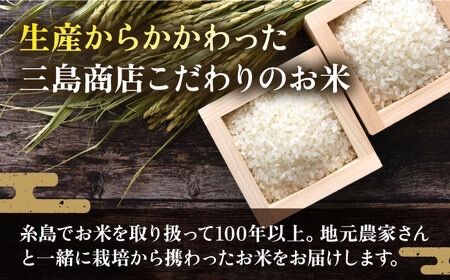 【全6回定期便】いとし米 厳選ひのひかり 5kg×6回 (糸島産) 糸島市 / 三島商店 [AIM025] 米 白米