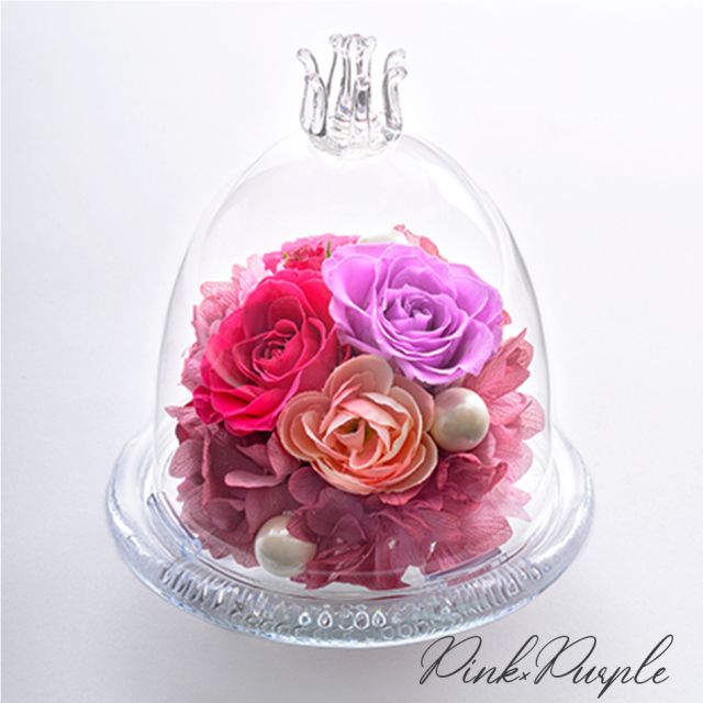 ガラスドームS 花 お花 プリザーブドフラワー ギフト プレゼント お祝い 誕生日 お供え アレンジ インテリア 東京都 墨田区