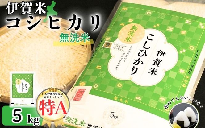 令和7年産 無洗米 伊賀米コシヒカリ 5kg【jaig0004】
