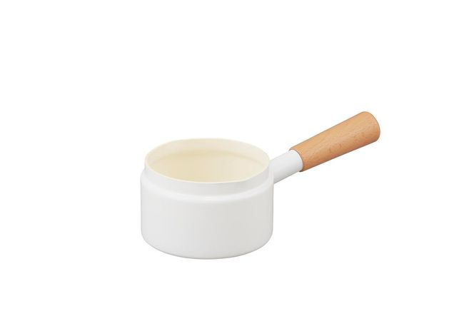 鍋 ミルクパン 14cm MLKP-14 オフホワイト アイリスオーヤマ 小鍋 片手鍋 なべ コンパクト 蓋付き 注ぎ口 ガス火 IH セラミックコーティング 調理器具 キッチン雑貨 