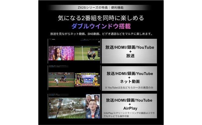 TVS REGZA【標準設置費込み】 RGB Mini LED液晶テレビ REGZA レグザ ZX2 65V型 4K対応 4Kチューナー内蔵 YouTube対応 Bluetooth対応 65ZX2S 【kw0085-0090-1】