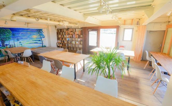 コワーキング1ヶ月間利用券【海辺のコワーキング＆ライブラリー｜Cの辺り】 チケット コワーキングスペース 快適 仕事スペース 作業スペース Wi-Fi完備 電源完備 個室ブース ドロップイン形式 海が見える リモートワーク 