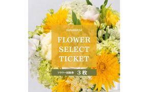 HANAMASAフラワーセレクトチケット(3枚)| 花 チケット 記念 誕生日 サプライズ ギフト プレゼント 神奈川県 小田原市  142069_BN056