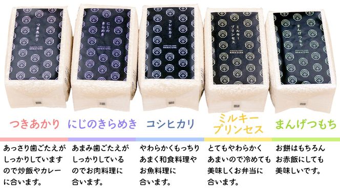 食べくらべ　精米5種　真空 450g ( 3合 ) × 2袋 × 5種類 令和7年産 米 お米 コメ 茨城県 新生活 応援 コシヒカリ ミルキープリンセス にじのきらめき つきあかり まんげつもち 餅米 食べ比べ　 [EX002ci]