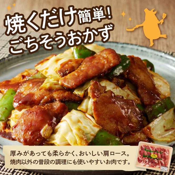 【宮崎ブランドポーク】肩ロース焼肉500g N061-YA0451