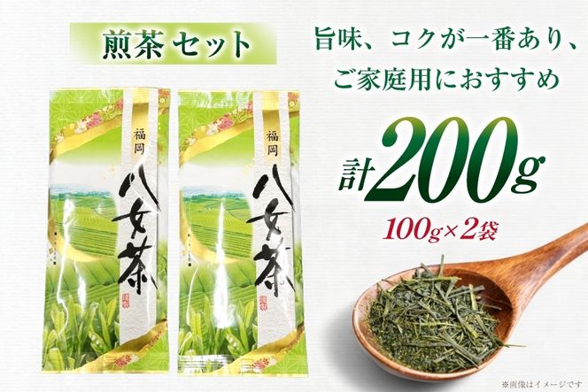 お茶 八女茶 煎茶 100g×2 セット [木村食品 福岡県 宇美町 um40beg040045] お茶の葉 茶 お茶の葉 茶葉 お茶っぱ