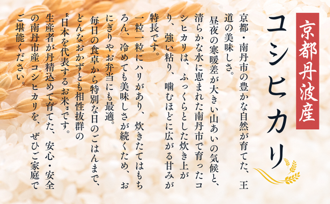 定期便 令和7年産 京都丹波産 コシヒカリ 10kg　6回