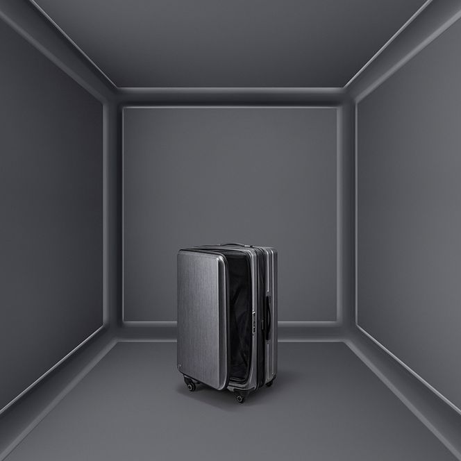 PROTeCA フレスター EX 01553 (14 ミストラルヘアライン) スーツケース 国産 日本製 76/89L キャリー バッグ キャスターストッパー フロントオープン 出張 長期旅行 北海道 赤平市