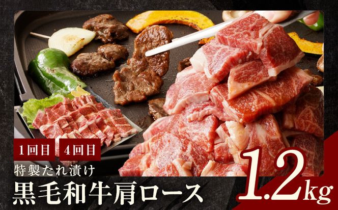 099Z242 焼肉定期便 総量6.8kg（肩ロース／牛タン／牛ハラミ）全6回 丸善味わい加工【毎月発送コース】