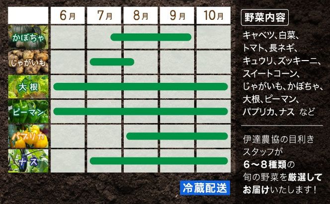 【2026年発送】【先行予約】北海道 伊達市 産直・旬のおまかせ野菜詰合せ 6〜8種 55250527