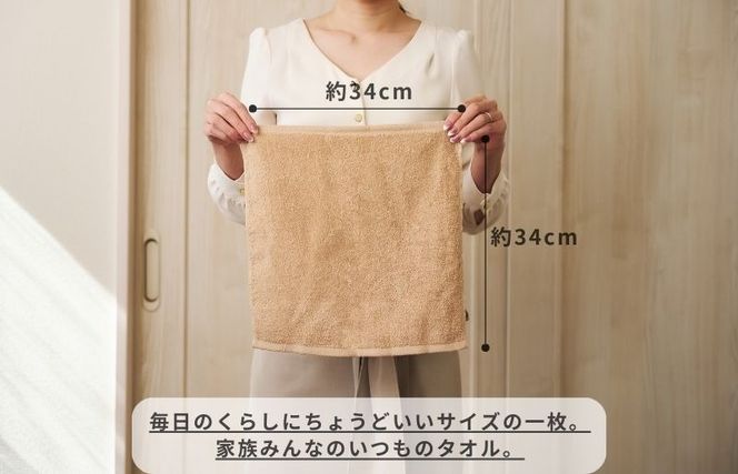 005A793 くらしハンドタオル 1枚 モカブラウン【泉州タオル たおる 国産 吸水 普段使い シンプル 日用品 家族 ファミリー】