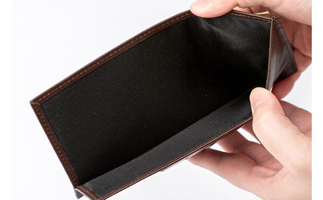 豊岡財布 フラグメントケース カード財布 コーヒー WLG2101 / 財布 ウォレット カードケース カード入れ スリム メンズ レディース 革 牛革 革小物 サステナブル シンプル デザイン 無地 マスミ鞄嚢