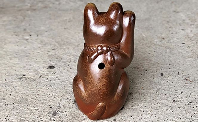 明光窯 招き猫 （ 備前焼 ） 陶器 猫 ネコ ねこ 雑貨 日用品 