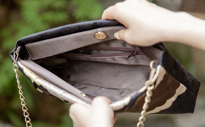 【RITOFU】Kyo-Yuzen クラッチバッグ(瑞雲・紫)｜京都 バッグ 人気 京友禅［ 京都 友禅 和 ブランド 鞄 上品 人気 おすすめ ギフト プレゼント お取り寄せ 通販 送料無料 ふるさと納税 ］ 261009_B-HA16