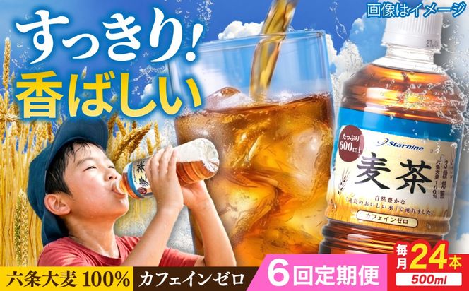 【全6回定期便】麦茶 600ml × 24本 糸島市 / スターナイン お茶 ペットボトル [ARM019] お茶 ペットボトル 500ml 24本 送料無料 麦茶 国産 常温