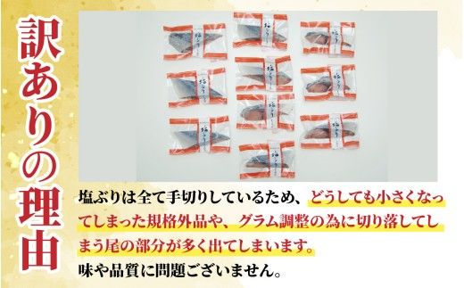 【定期便】3ヶ月連続お届け 訳あり 塩ぶり 10パックセット / 鰤 お歳暮 冬ギフト 年末 年始 切り身 天然ブリ 雑煮 おせち 下味冷凍 長期保存 おかず お弁当 1人暮らし 岩塩 塩焼き ギフト お祝い 出世魚 滑川市 富山県 とと屋 定期便 3か月 60g × 10パック 600g × 3回 1800g 1.8kg