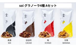 soi 食べ比べグラノーラ 4種類（プレーン・カカオ・いちご・バナナ） 232238_PP20-PR
