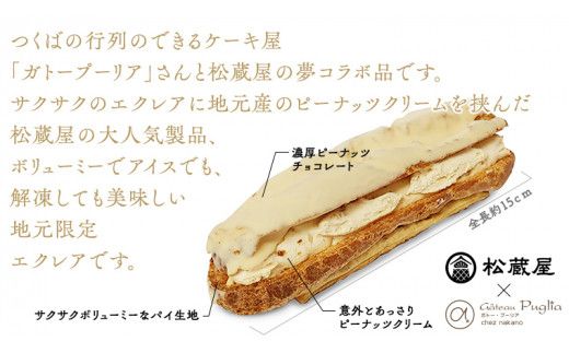 ピーナッツ エクレア 6個 甘い おいしい 美味しい ピーナツ スイーツ おうちカフェ お菓子 おやつ お取り寄せ 国産 茨城 特産品 母の日 [AR002us]