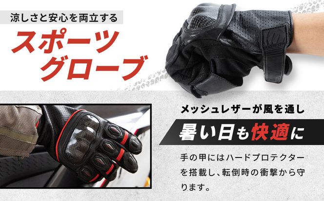 【デグナー】メッシュスポーツグローブ＜ブラック-ホワイト XLサイズ＞｜京都 バイクギア 人気ブランド バイク [TG-80M]［ グローブ バイク  革 レザー スマホ対応 人気 おすすめ ツーリング ライダー バイカー ギア パーツ 通販 送料無料 ふるさと納税 ］ 261009_A-JR180VC06